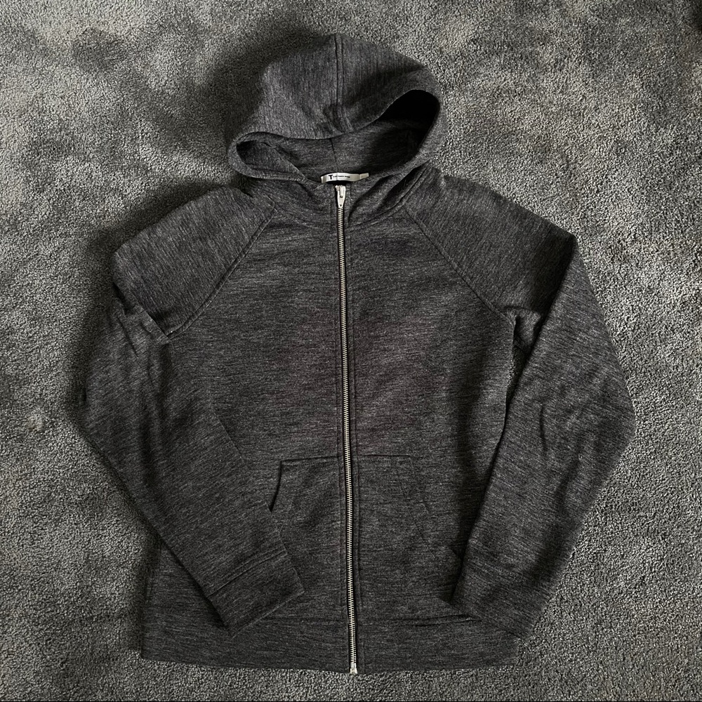 T by ALEXANDER WANG CHARCOAL GRAY HOODIE